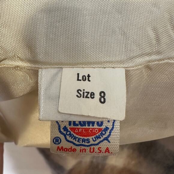 VINTAGE E.R. Gerard LTD. Plaid Wool jacket  Tan Gray Cream Union Tag size 8 - Picture 4 of 8